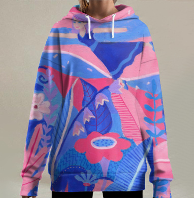Летняя сказка, Hoodie Long Oversize 3D