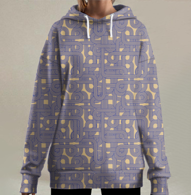 Линии, Hoodie Long Oversize 3D