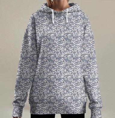 Листочки, Hoodie Long Oversize 3D