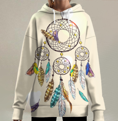 Ловец приятных снов, Hoodie Long Oversize 3D
