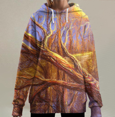 Лунная дорожка, Hoodie Long Oversize 3D