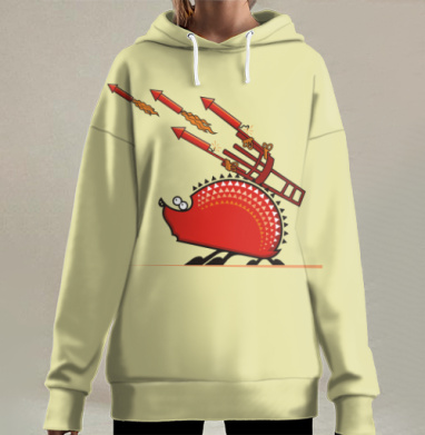 Маленький фейерверк, Hoodie Long Oversize 3D