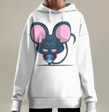 Маленький, Маленький Мышонок, Hoodie Long Oversize 3D