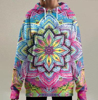 Мандала ХД-Пять, Hoodie Long Oversize 3D