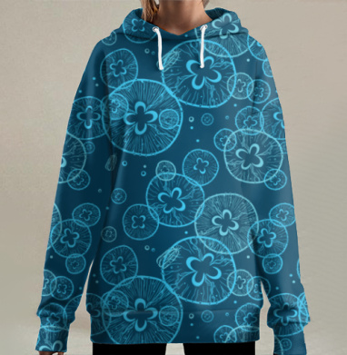 Медузы, Hoodie Long Oversize 3D