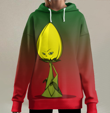 Мир цветов, Hoodie Long Oversize 3D