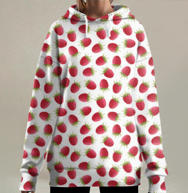 Ммм... малинка, Hoodie Long Oversize 3D