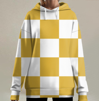 Модные квадраты, Hoodie Long Oversize 3D