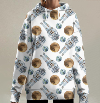 На Марс СРОЧНО, Hoodie Long Oversize 3D