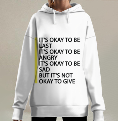 Принятие эмоций стойкость быть такими, Hoodie Long Oversize 3D