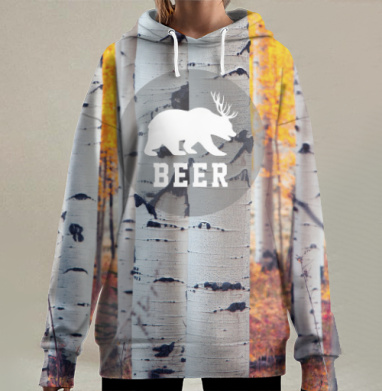 ОЛЕМЕДЬ, Hoodie Long Oversize 3D