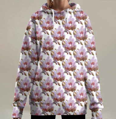 Орхидеи, Hoodie Long Oversize 3D