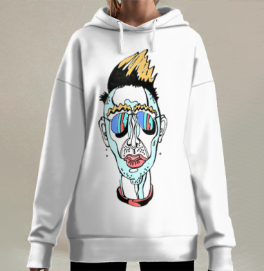 Парень, Hoodie Long Oversize 3D
