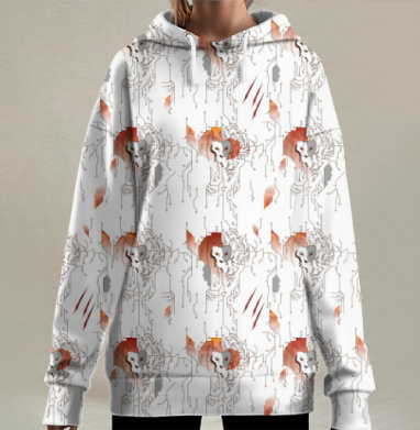 Паттерн вельд, Hoodie Long Oversize 3D