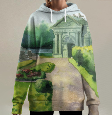 Павильон Любви в парке Гатчина пространство атмосфера гармонии, Hoodie Long Oversize 3D