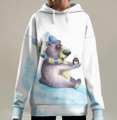 Прокатились с ветерком, Hoodie Long Oversize 3D