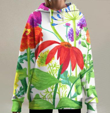 Разноцветье, Hoodie Long Oversize 3D