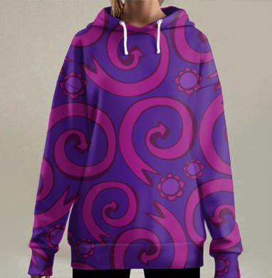 Розовые стрелочки, Hoodie Long Oversize 3D