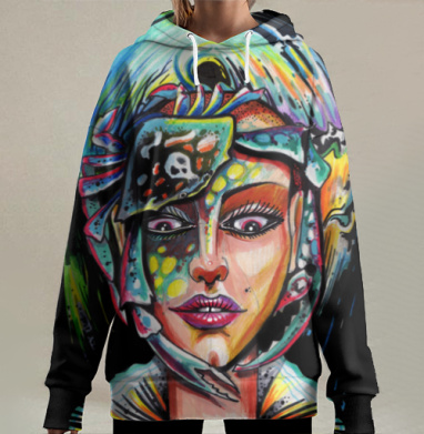 РУСАЛКАА, Hoodie Long Oversize 3D