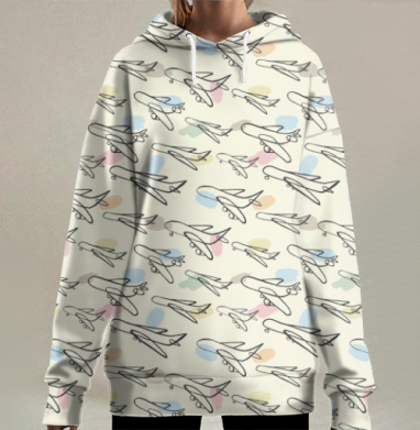 Самолетики, Hoodie Long Oversize 3D