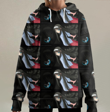 Shingetsutan tsukihime tohno akiha girl, Hoodie Long Oversize 3D