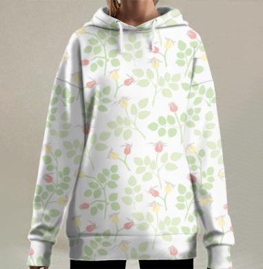 Шиповник, Hoodie Long Oversize 3D