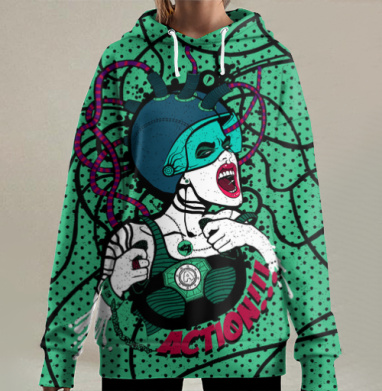 Шлем, Hoodie Long Oversize 3D