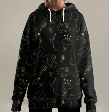 Швейные штучки, Hoodie Long Oversize 3D