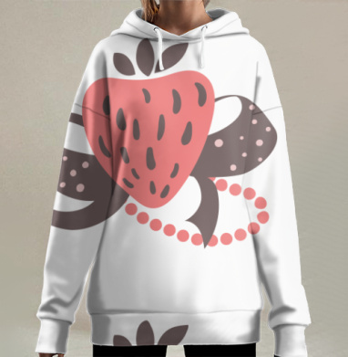 Симпатичный поросенок, Hoodie Long Oversize 3D