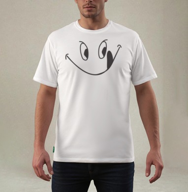 smile / Улыбка, Футболка мужская REGULAR белая