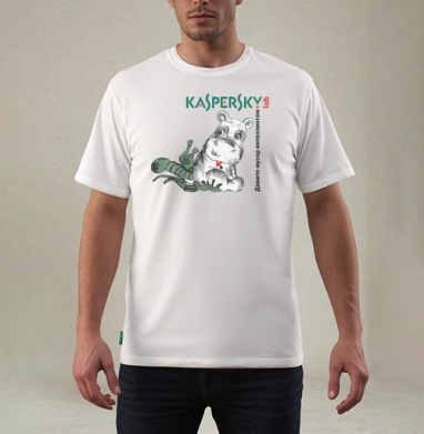 Антивирус Kaspersky с мощью бегемота - Магазин футболок Lichi - Дизайнерские принты