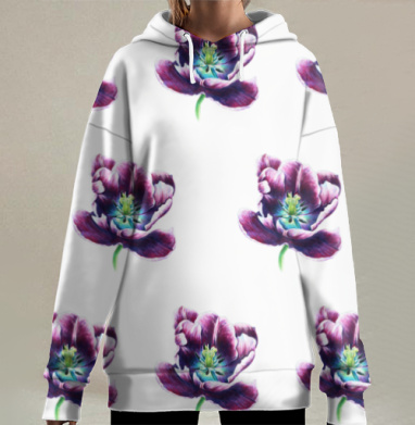 Тюльпан из космоса, Hoodie Long Oversize 3D