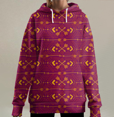 Друзья вместе побеждают остаются вместе, Hoodie Long Oversize 3D