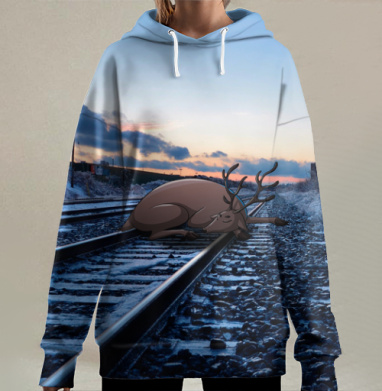 Уставший, Hoodie Long Oversize 3D