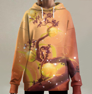 Ветвь, Hoodie Long Oversize 3D