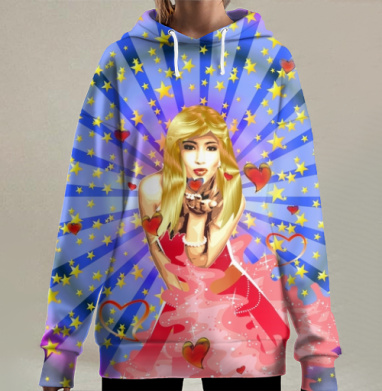 Воздушный поцелуй, Hoodie Long Oversize 3D