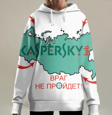 Защитный образ Kaspersky Lab – цифровая крепость России, Hoodie Long Oversize 3D