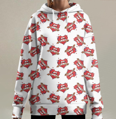 Хэппи Лов, Hoodie Long Oversize 3D