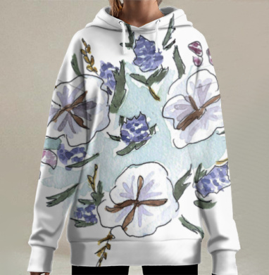 ХЛОПКОВЫЙ БУКЕТ, Hoodie Long Oversize 3D