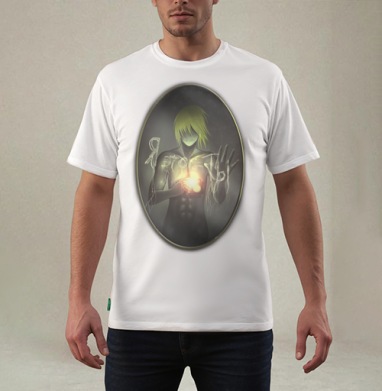 Свет души: стилизованный арт с камерой в груди - Магазин футболок Isauricus - Дизайнерские принты