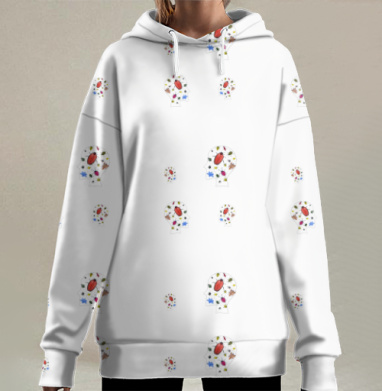 Различные жуки мысли в голове любви отношений юмора, Hoodie Long Oversize 3D