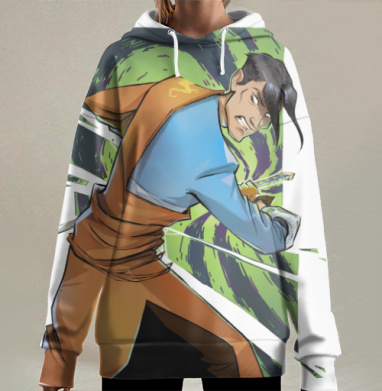 Юбей в цвете, Hoodie Long Oversize 3D