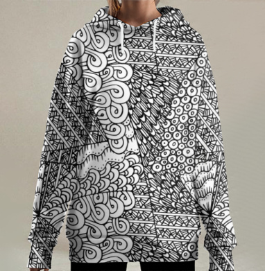 Зен паттерн, Hoodie Long Oversize 3D