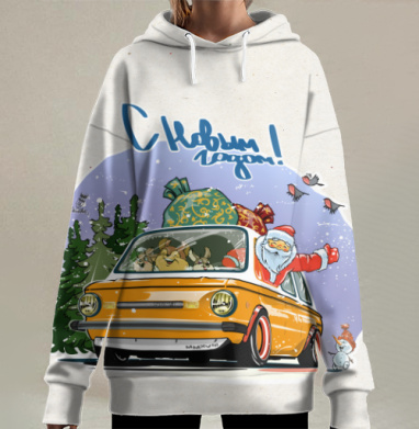 Новогоднее ралли, Hoodie Long Oversize 3D