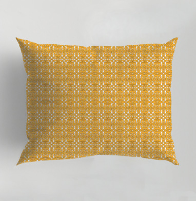 Celtic Golden Knot / Кельтский золотой узел украшает черный фон в этом орнаменте, Подушка декоративная 50х70 см