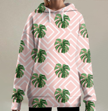 Есть что-то прекрасное в лете, А с летом прекрасное в нас., Hoodie Long Oversize 3D