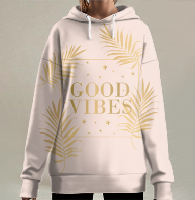 Хорошие вибрации, Hoodie Long Oversize 3D