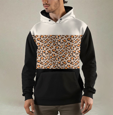 Элегантная леопардовая полоса / Elegant leopard stripe pattern, Толстовка мужская Regular 3D