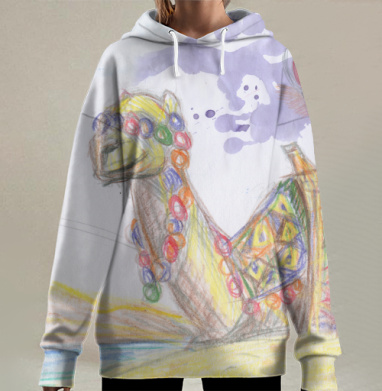 Путевые зарисовки. Красный чай, Hoodie Long Oversize 3D