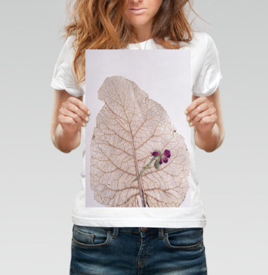 Dry Leaf with Purple Flower – Засушенный лист с цветком на фоне - Купить постер на заказ - Страница 52